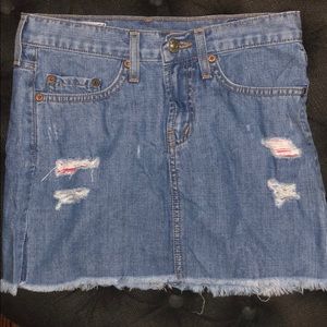 Mini jean skirt